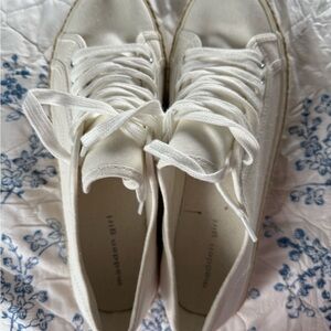 Madden Girl Off-White Lace-Up Sneakers